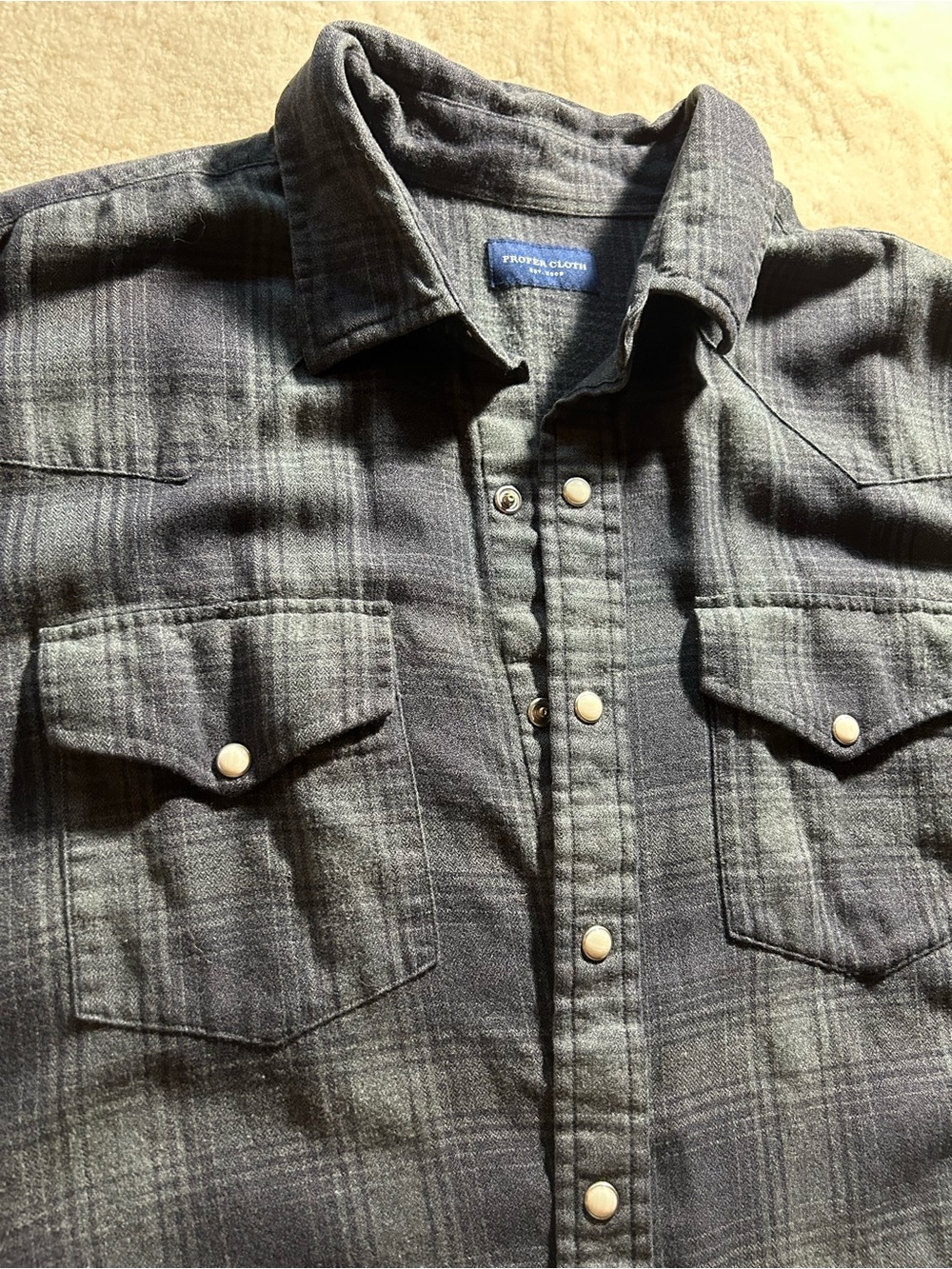 Proper Cloth Pearl Snap Western Flannel